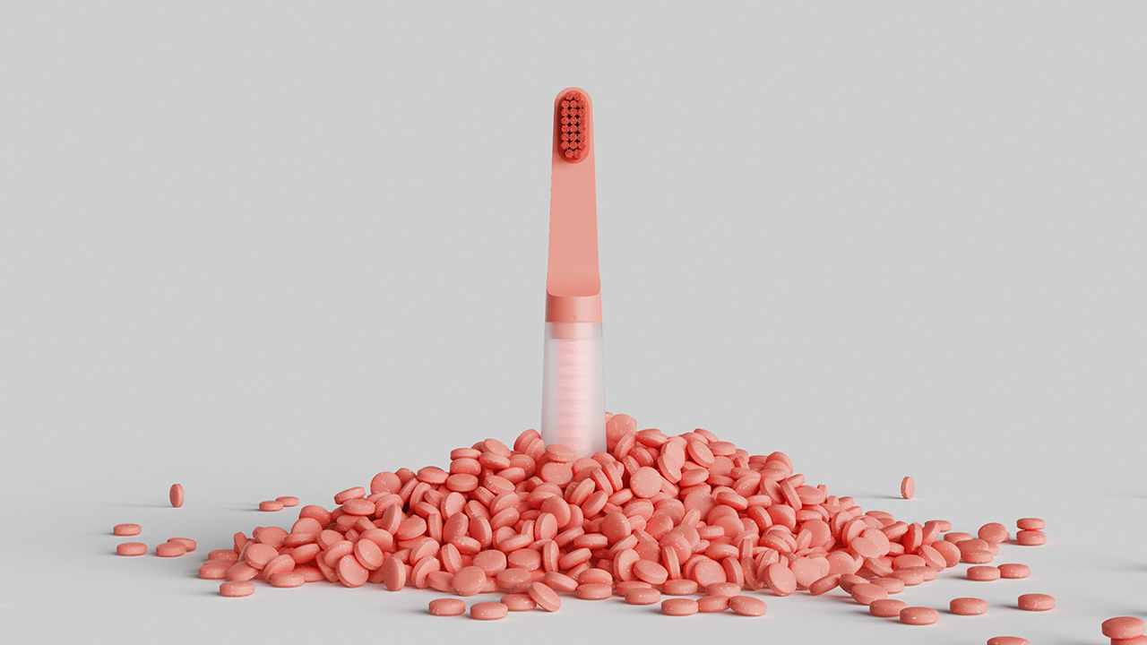 one&done Toothbrush Dispenses Toothpaste Like PEZ Candies