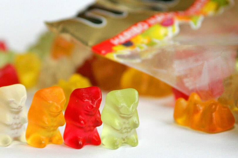 a bag of Haribo gummy bears