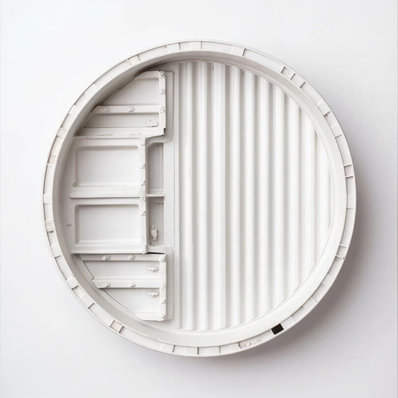 overhead image of a plate made from shipping containers