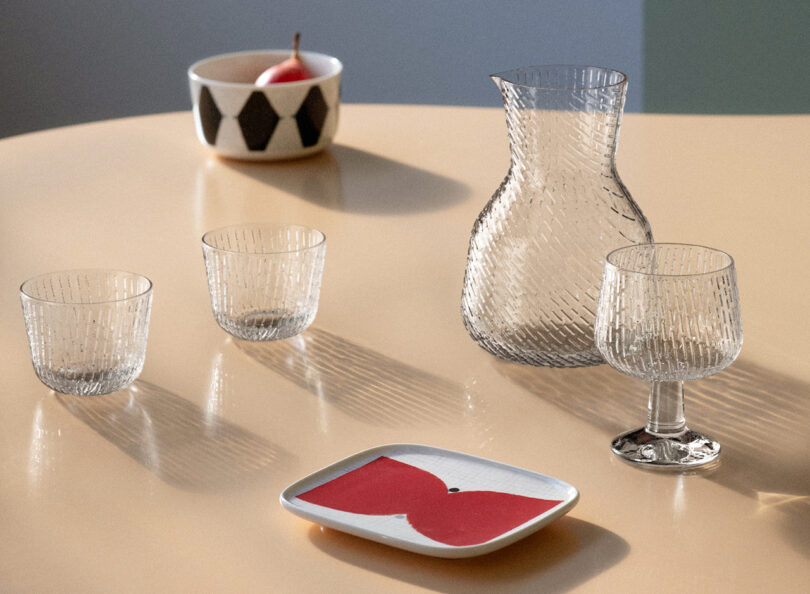 Marimekko Launches the Rain-Inspired Syksy Glassware Series