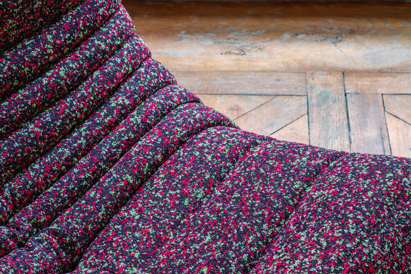 detail of speckled upholstery