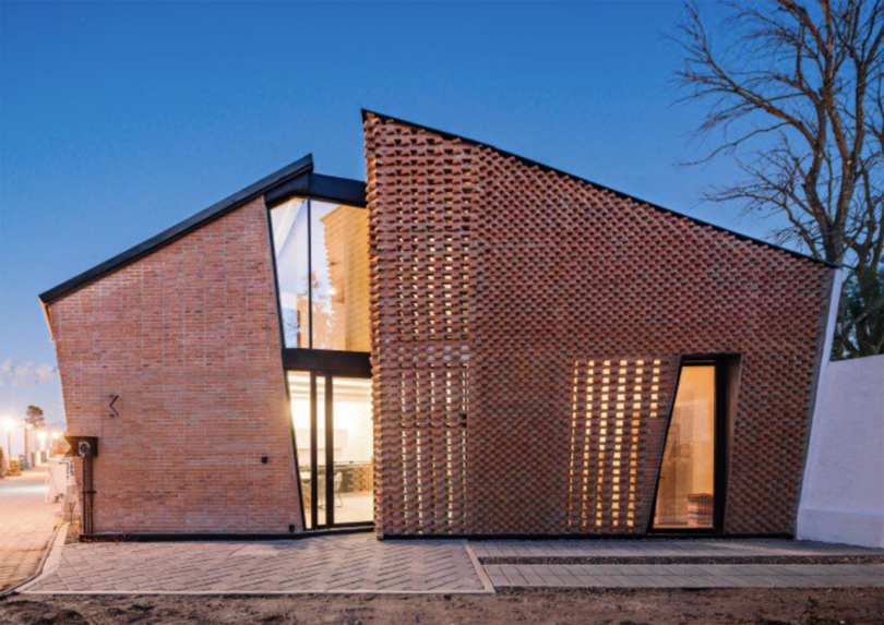 modern brick home