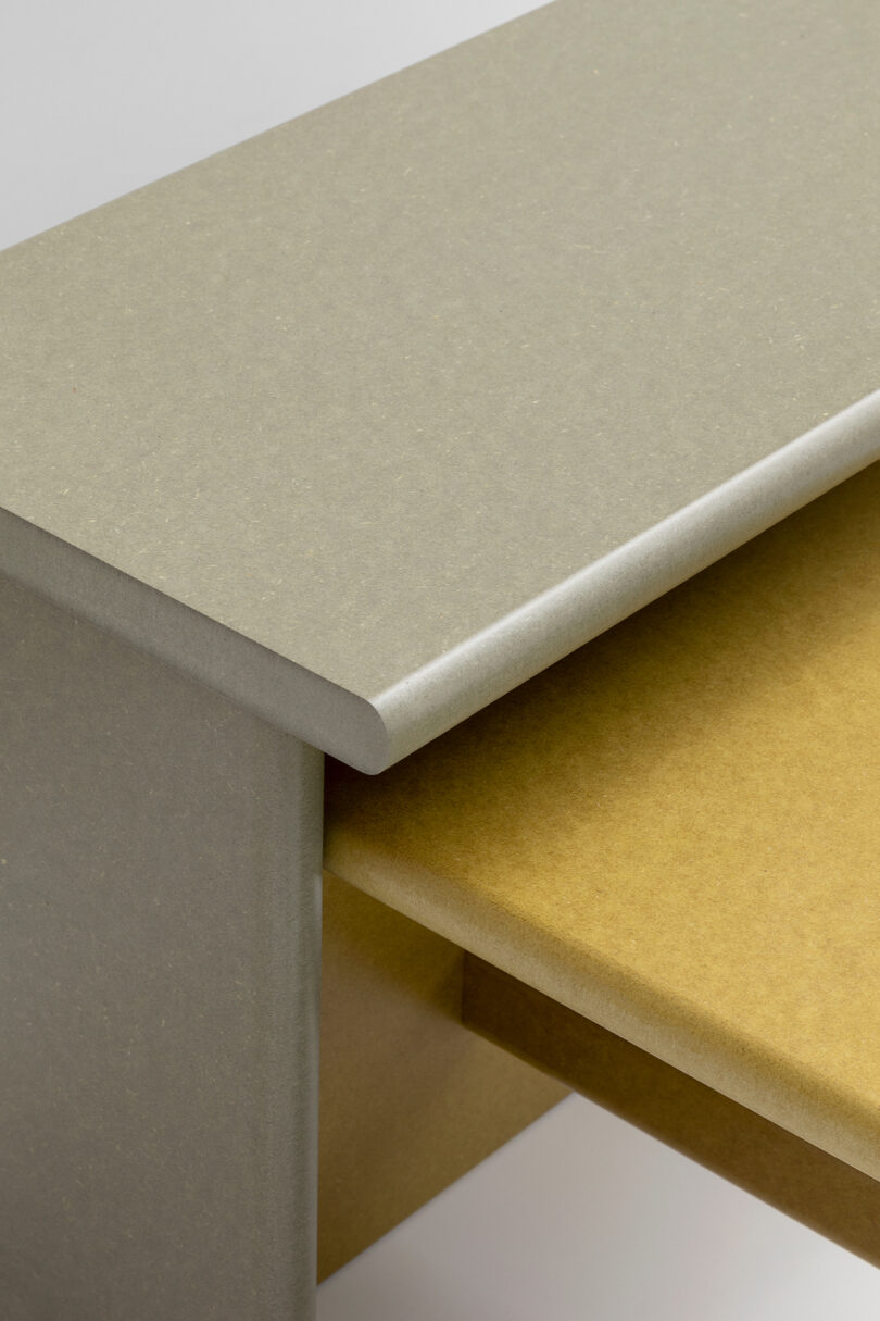 detail of rectangle-shaped tables