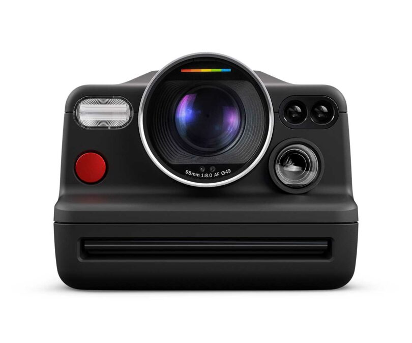 front view of instant camera