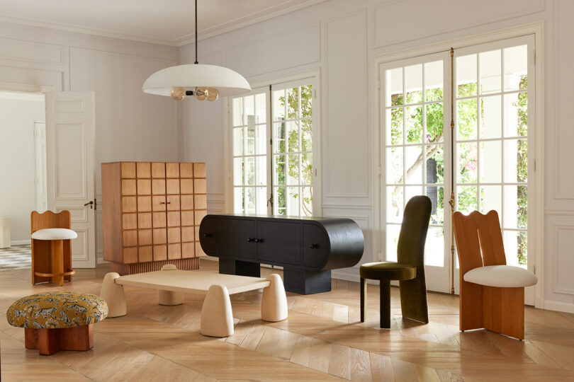 collection of furniture arranged in a styled interior space