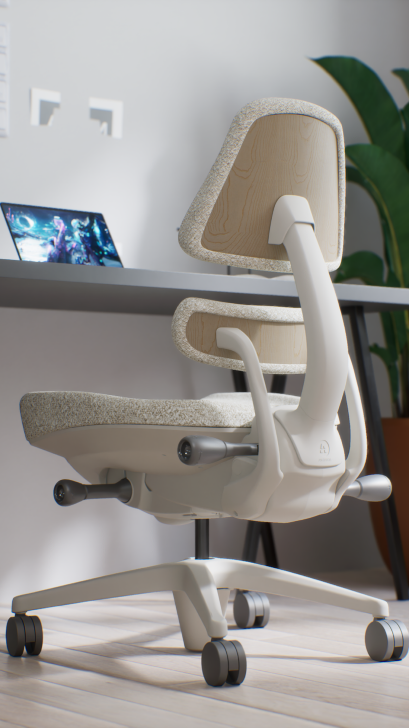 white task chair next to office desk
