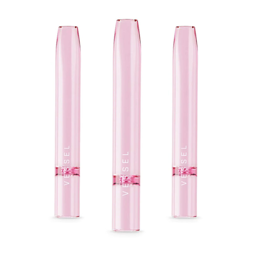 three light pink one hitters on a white background