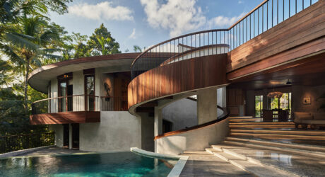 A Mesmerizing Figure 8 House Defies Gravity in Balinese Jungle
