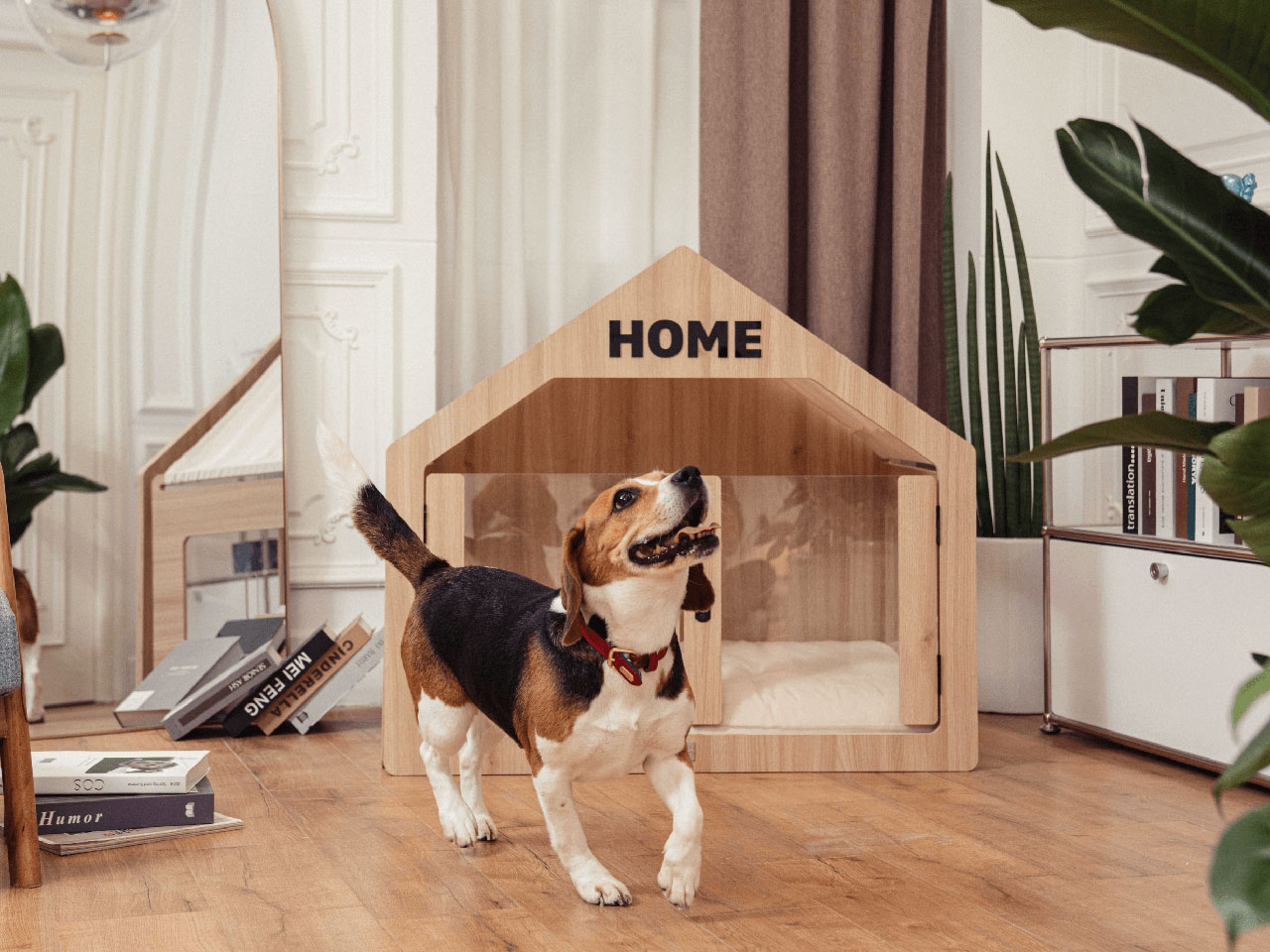 Say Goodbye to Wire Crates With the Chic Wooffy Dog House