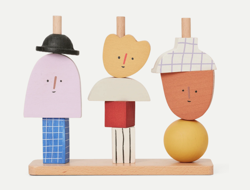 whimsical character stacking block set