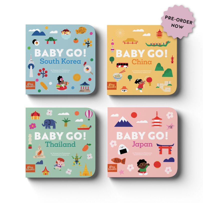 set of four baby board books