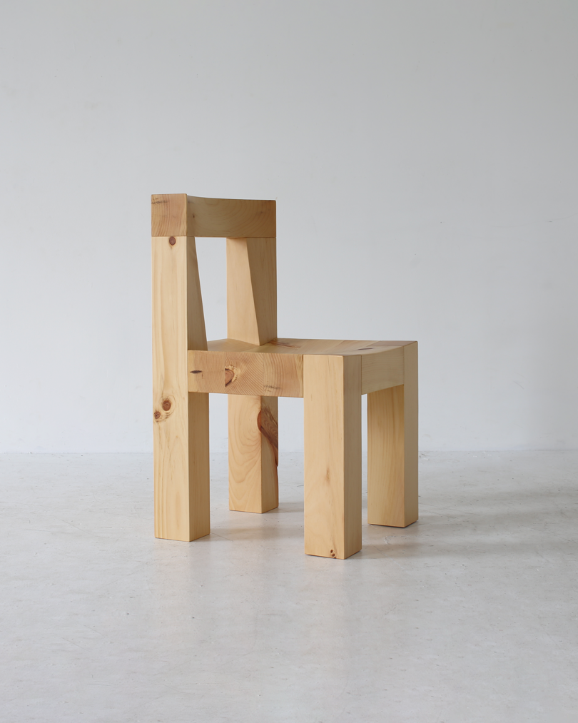 modern pine chair
