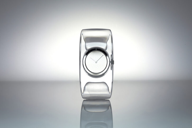 clear glass watch