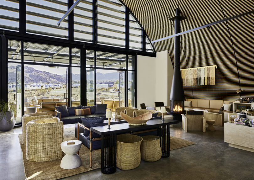 styled interior of a hospitality space