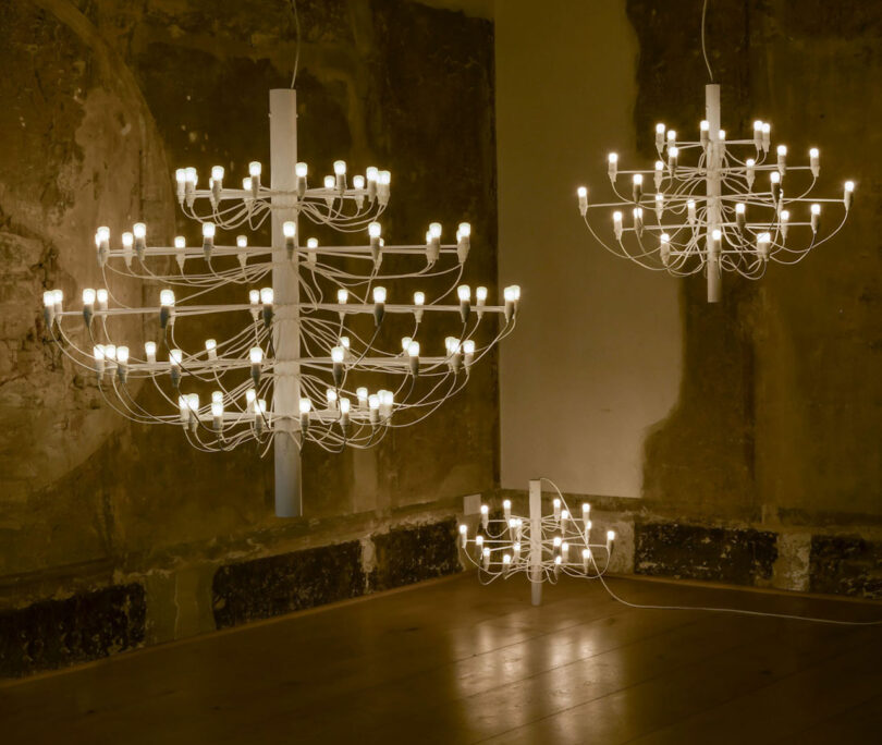 The 2097 Chandelier by Flos Stuns in Matte White
