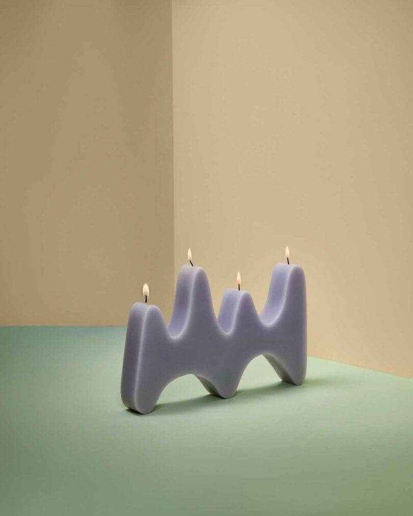 wavy purple candle