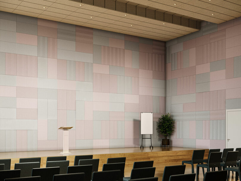 BAUX acoustic panels in auditorium.