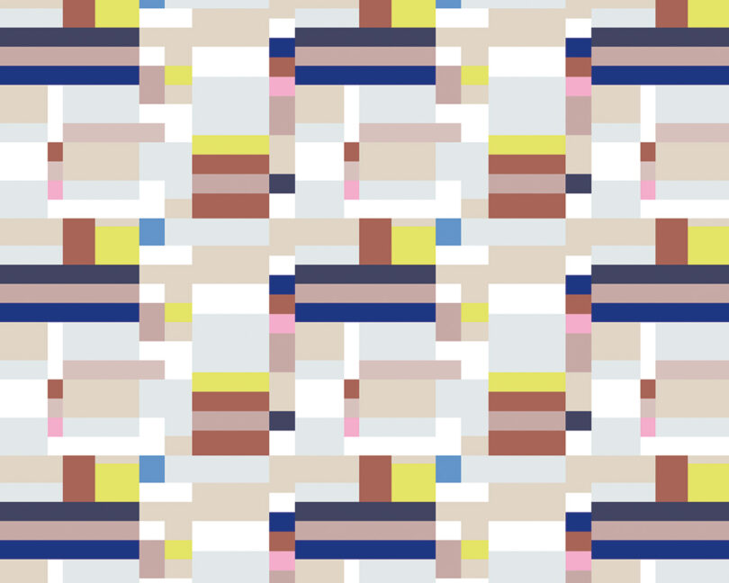 multicolor geometric block pattern