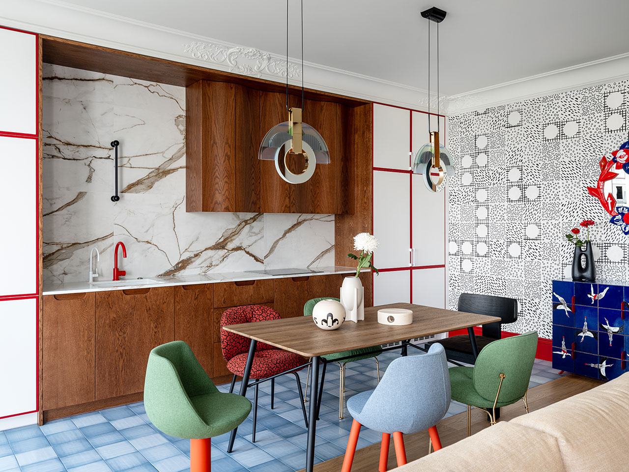 Whimsical Wonderland: A Quirky Modern Apartment Full of Color + Pattern