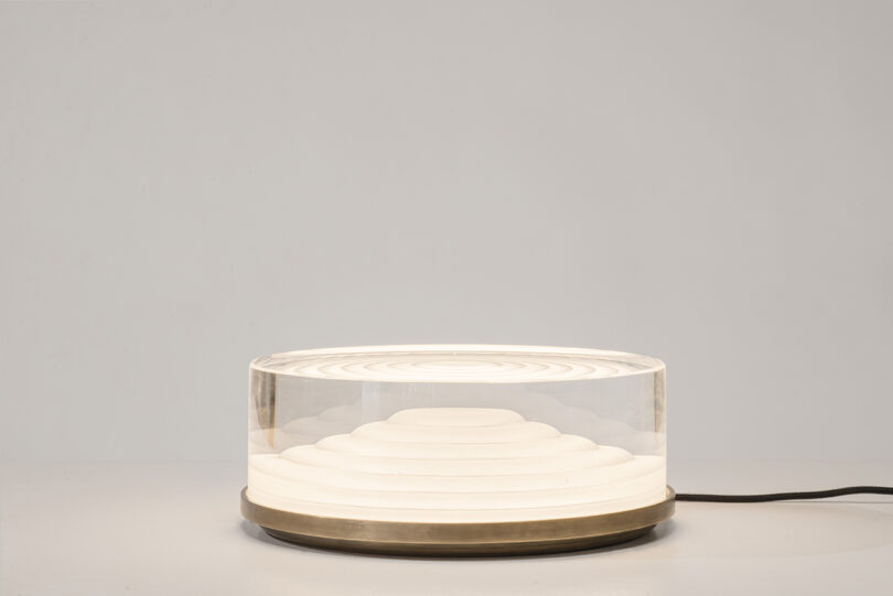 round glass lamp