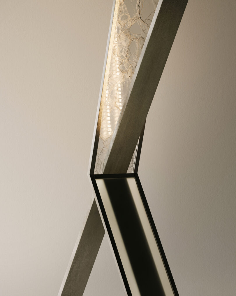 detail of modern floor lamp