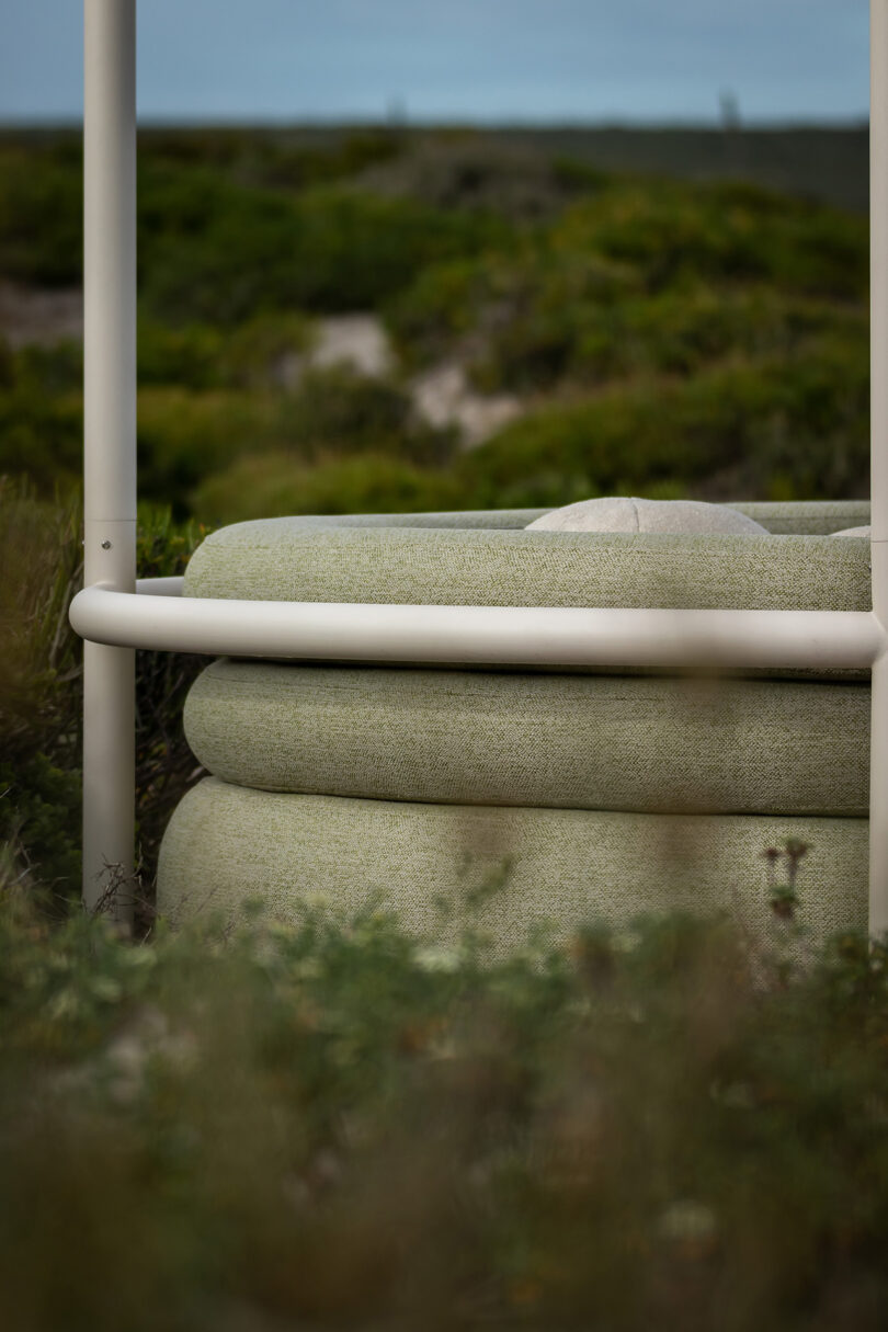 detail of modern outdoor daybed