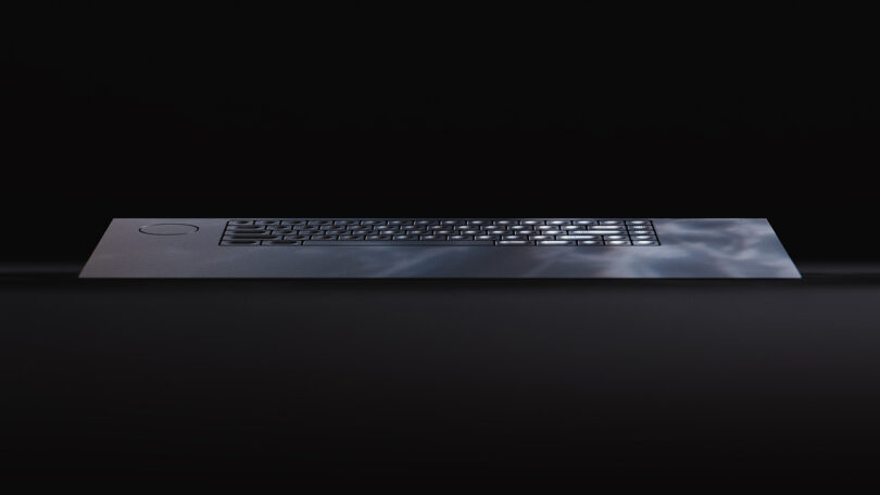Front angled view of the IceBreaker keyboard against black background