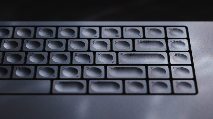 Close up shot of the IceBreaker's keycap layout.