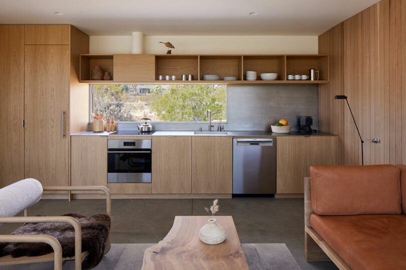 interior position of modern minimalist kitchen
