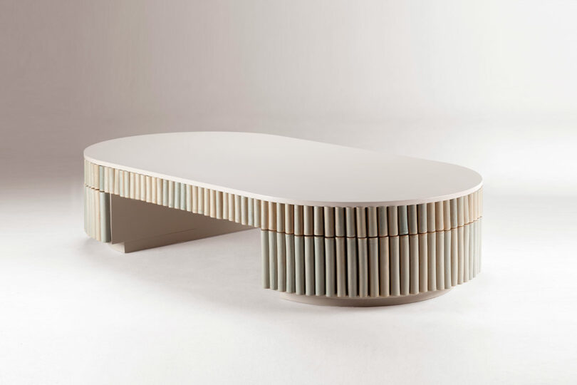 Fluted java table.