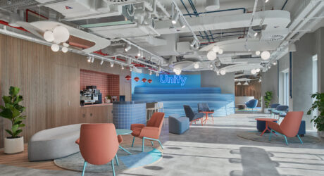 Blue + Green Hues Bring Tranquility to This Dubai Office