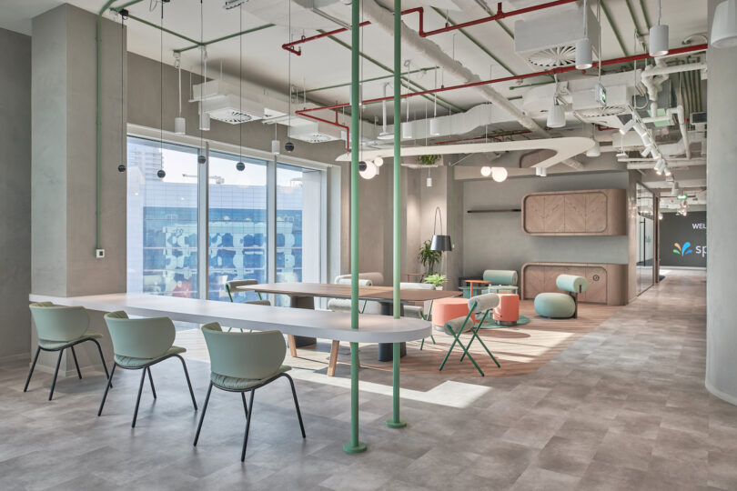 open seating in modern office