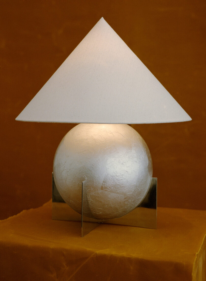round pearlescent lamp guidelines pinch pointed cone shade