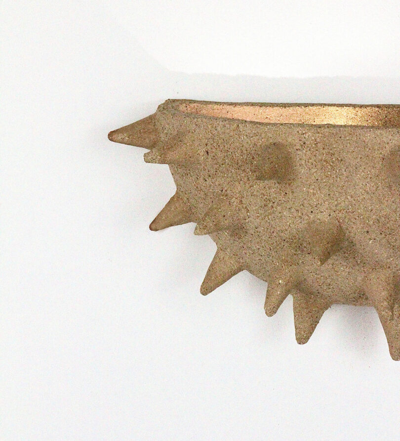 spiked ceramic wall lamp