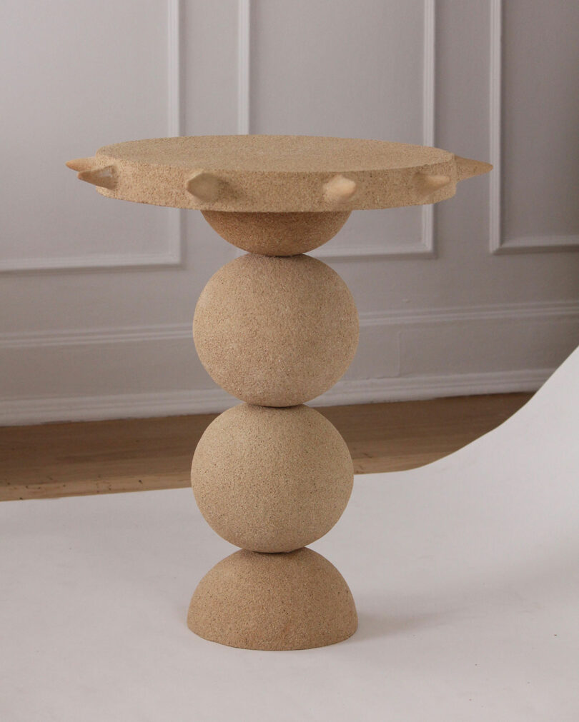 beige ceramic array pinch spiked tabletop