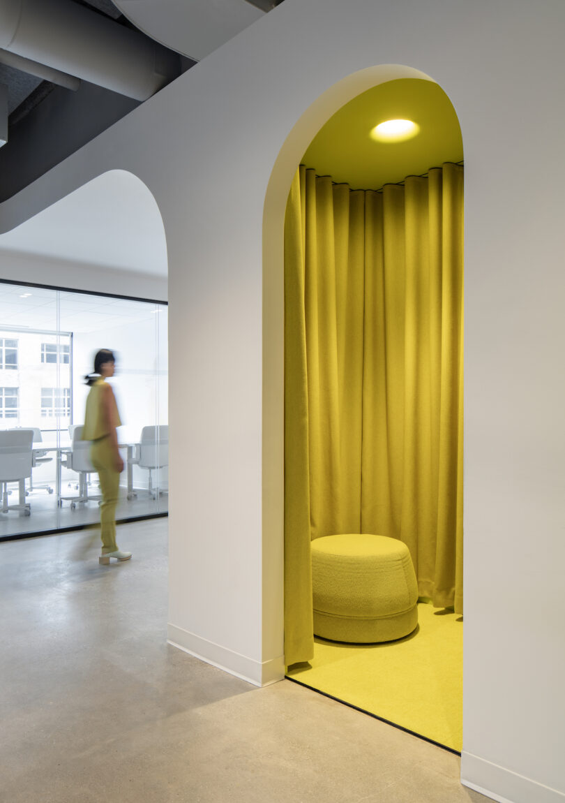 yellow privacy nook