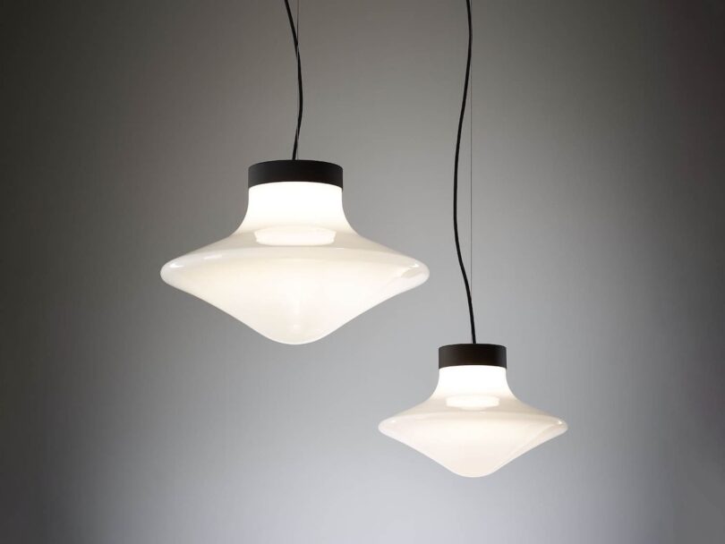 a brace of spinning apical pendant lights