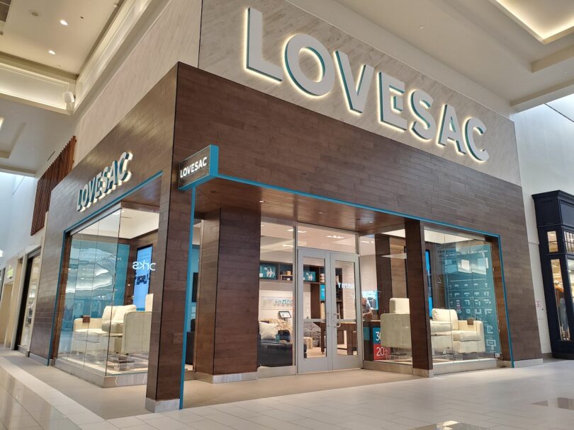 store with the word lovesac displayed