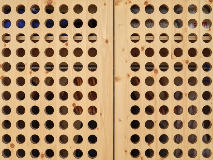 perforated woody furniture front