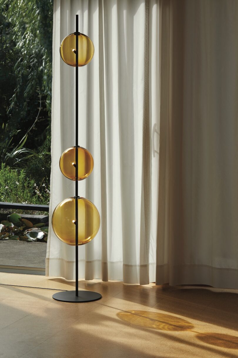 Point Floor Lamp Modular by Citta in Amber