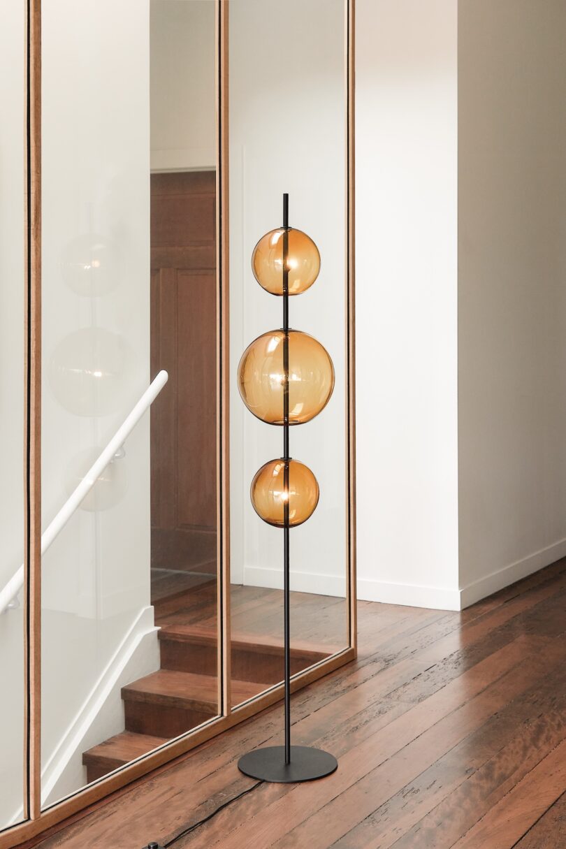 Point Floor Lamp Modular by Citta in Amber
