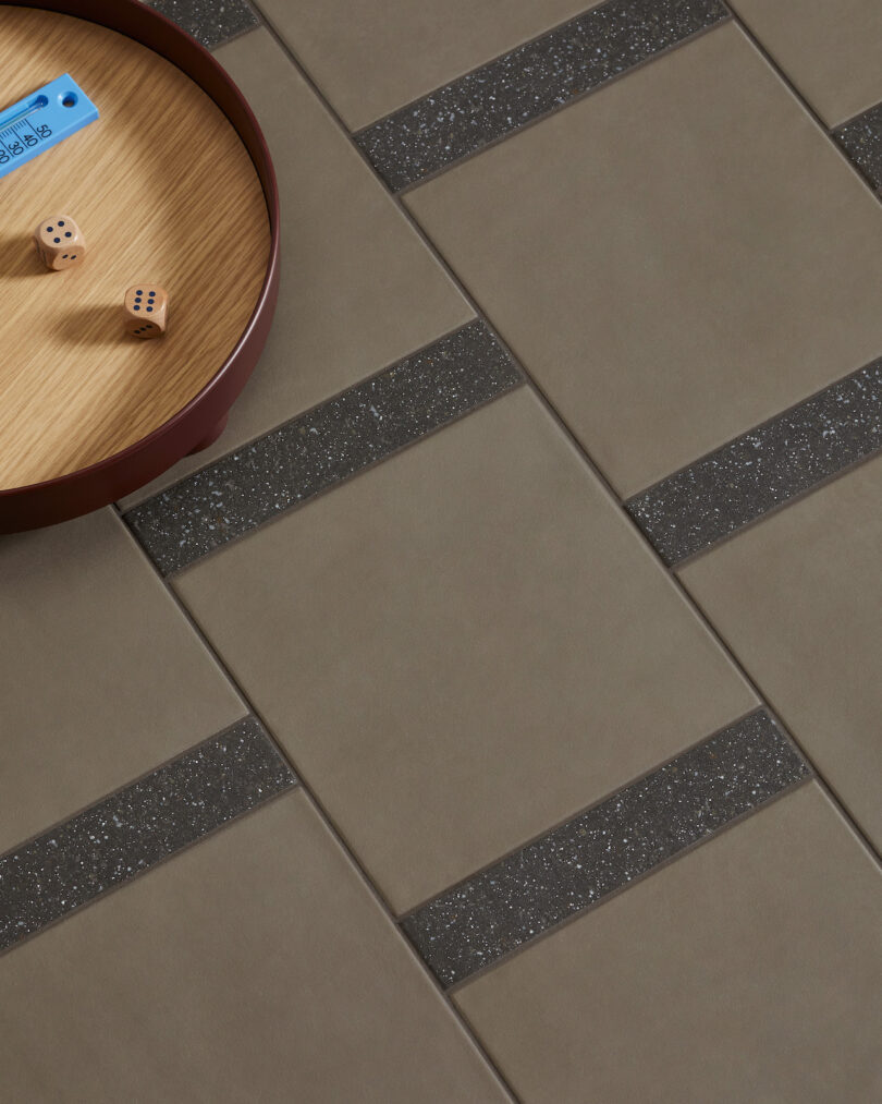 tray connected brownish tiles
