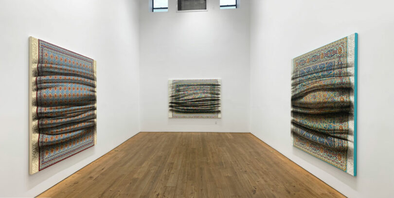 2nd floor of Marc Straus Gallery with 3 paintings