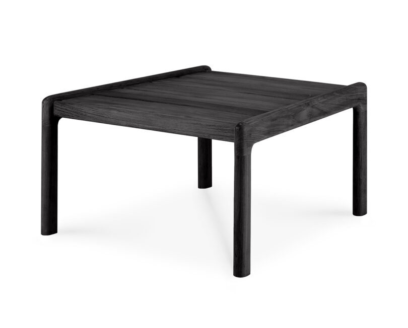 black teak outdoor side table