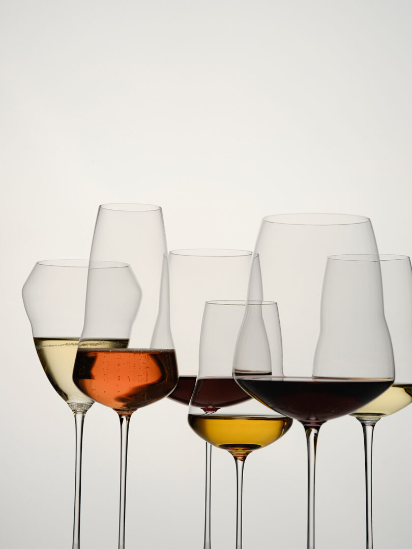 collection of stemware
