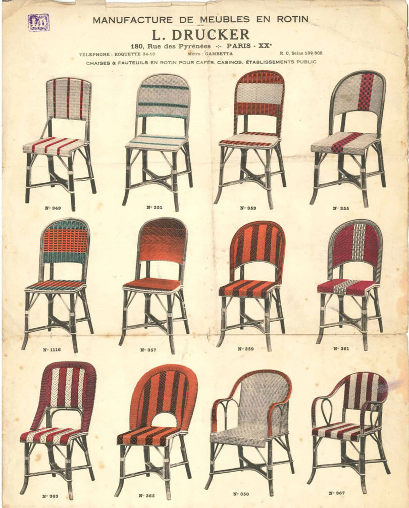 illustration of several cafe chairs