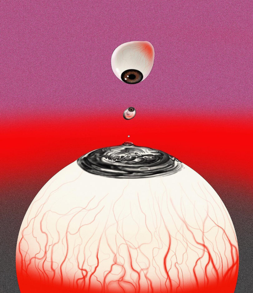 graphic art of two eyeballs