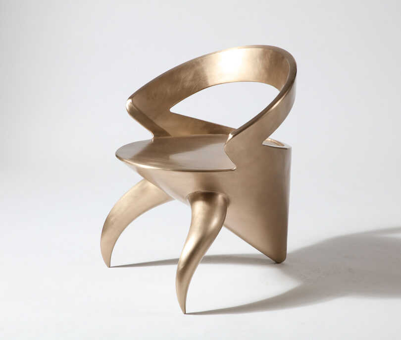 modern bronze chair