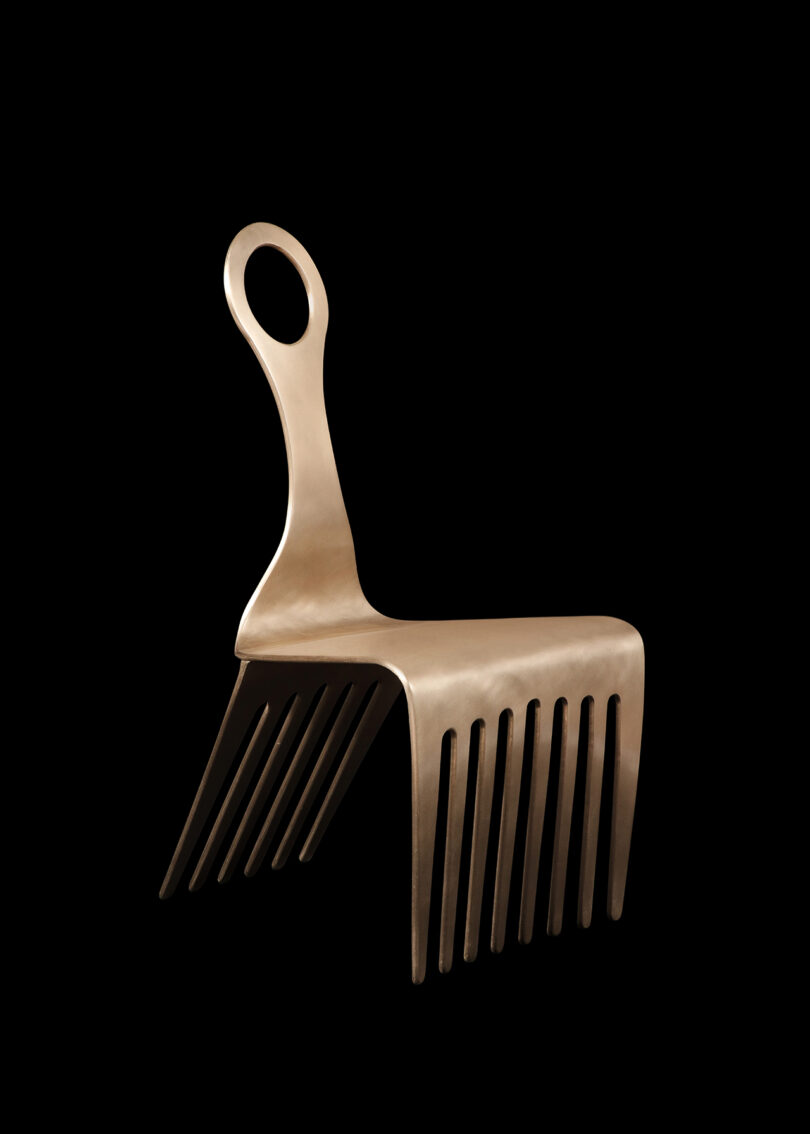 modern bronze chair