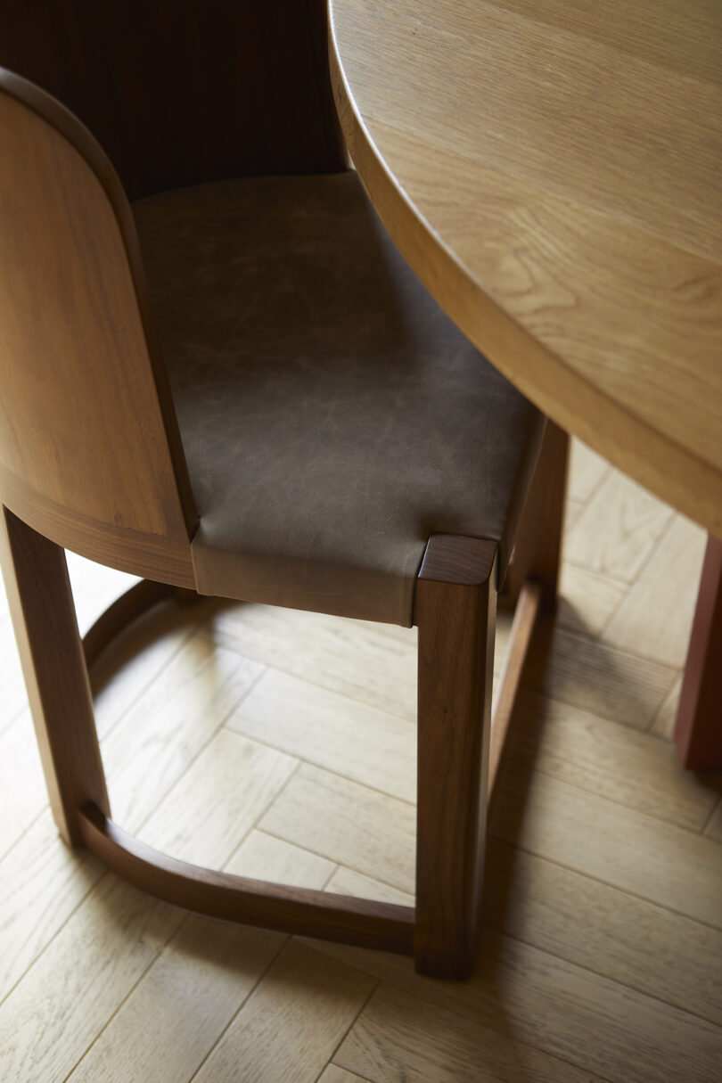 detail of dining chair